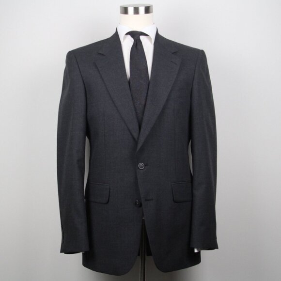 Stafford Mens 2-pc Suit‎ Blazer Jacket 40L Pants Size 30Wx31L Grey Solid E081155 - Picture 3 of 15